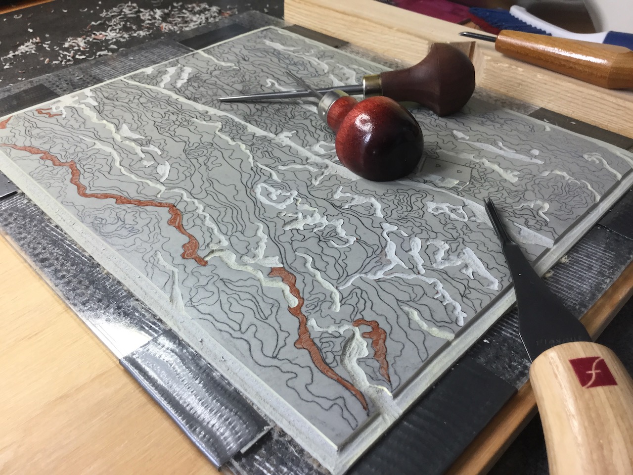 Carving the block for layer 4