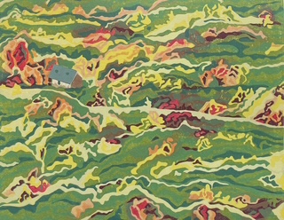 The finished reduction print — Colours of New England by Kate Goetz